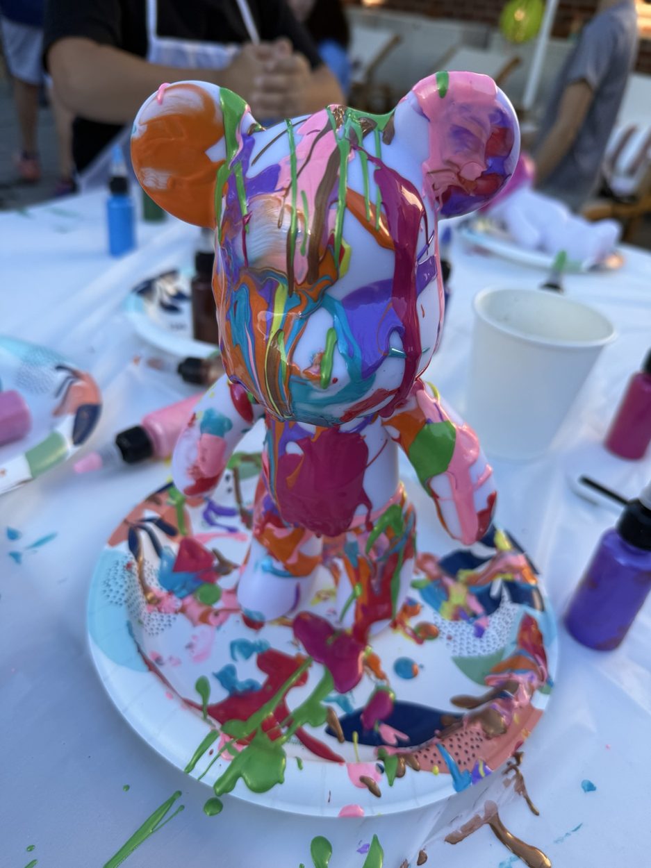 Guests enjoying a DIY paint party
